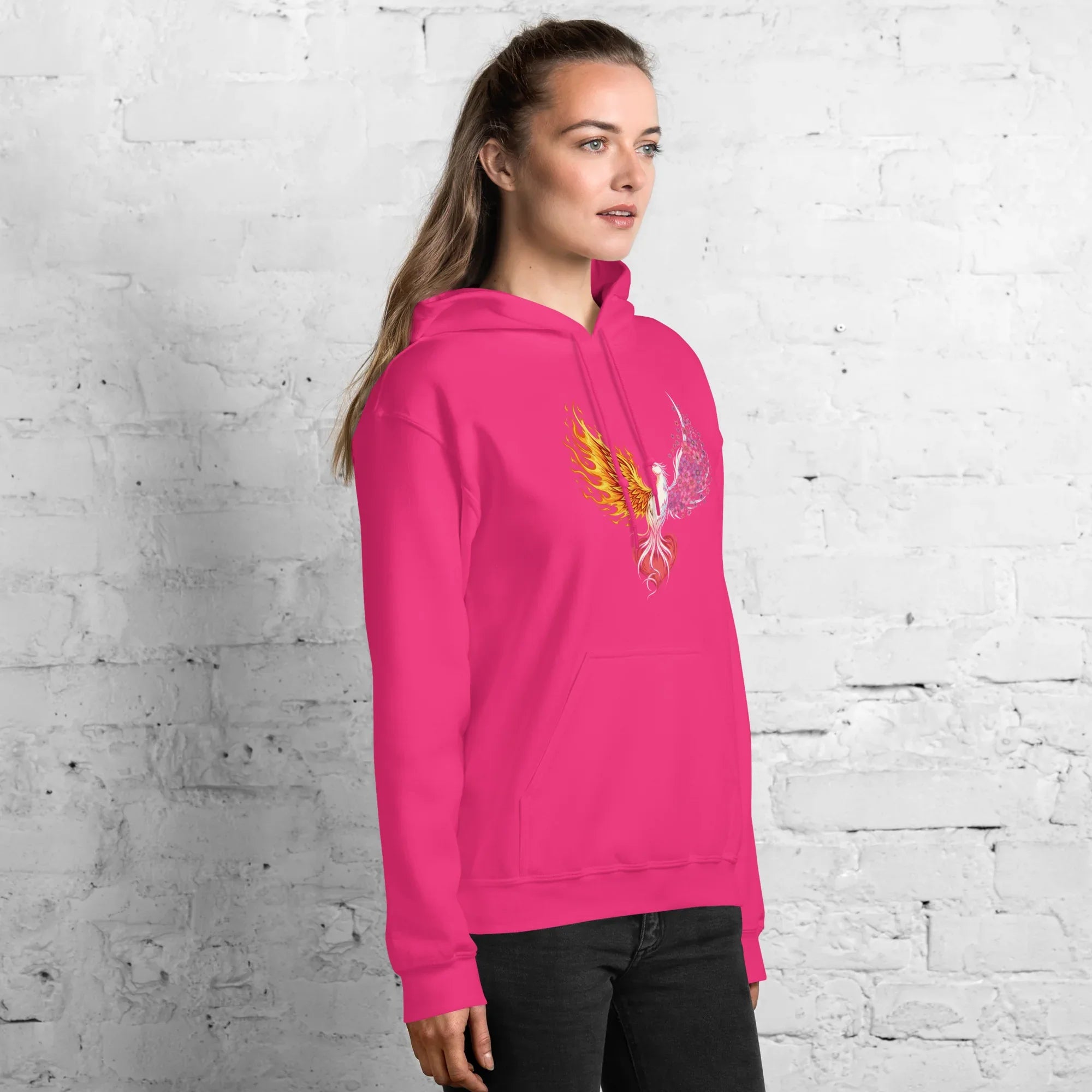 REBORN women’s hoodie - Red / S - Printoo Shop - 4271827_5538