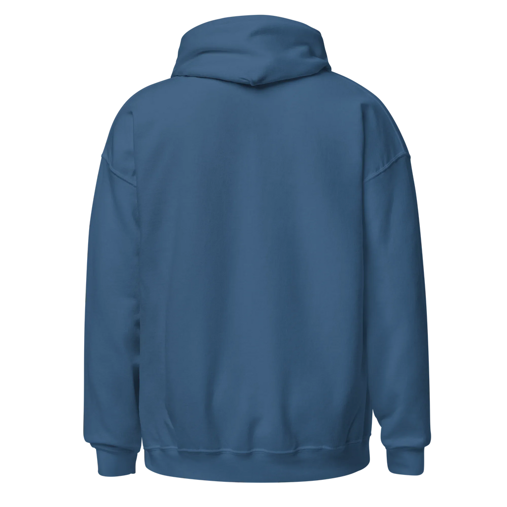 NEVER GIVE UP men’s hoodie - Indigo Blue / S - Printoo Shop - 6447029_5562