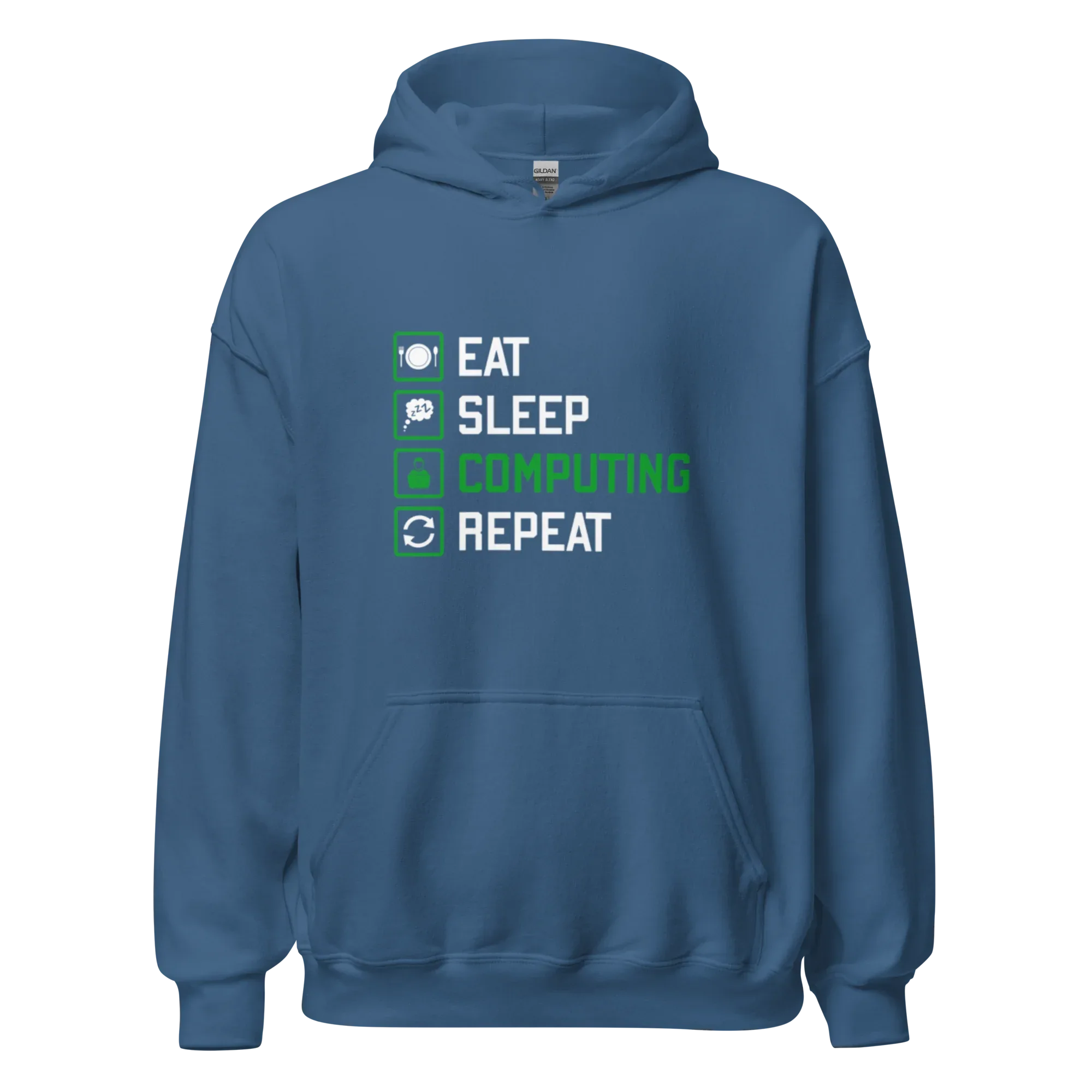 COMPUTING men’s hoodie - Black / S - Printoo Shop - 1408949_5530