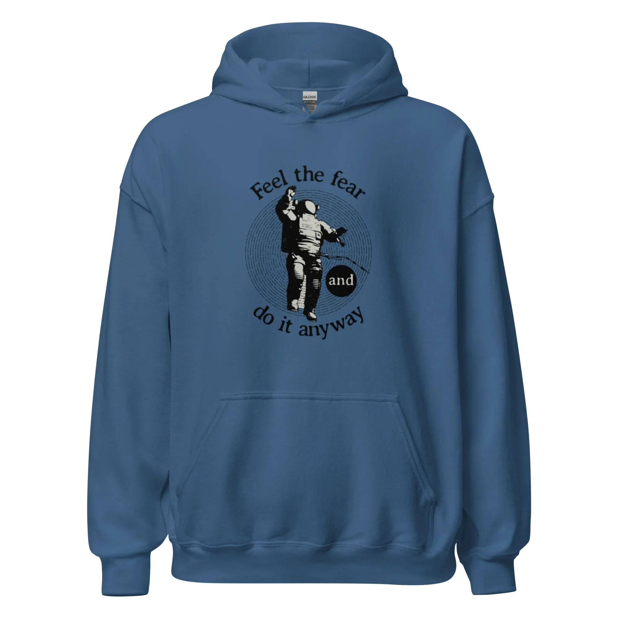 FEEL THE FEAR men’s hoodie - Red / S - Printoo Shop - 8875217_5538