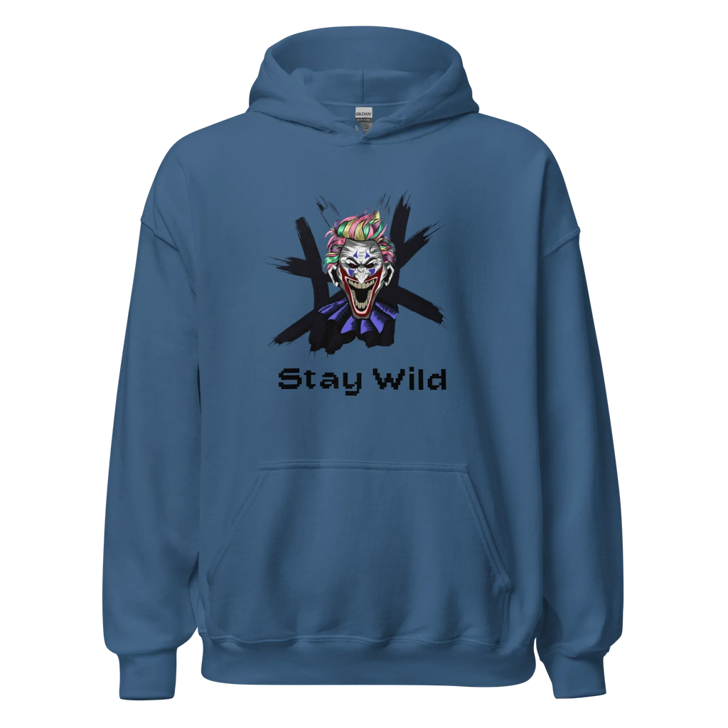 STAY WILD men’s hoodie - Red / S - Printoo Shop - 2388284_5538