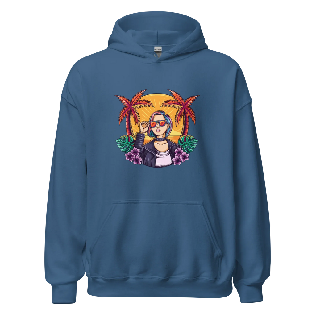 RELAXED COOL women’s hoodie - Black / S - Printoo Shop - 9602728_5530