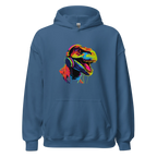 NEON REX men’s hoodie - Black / S - Printoo Shop - 6780250_5530