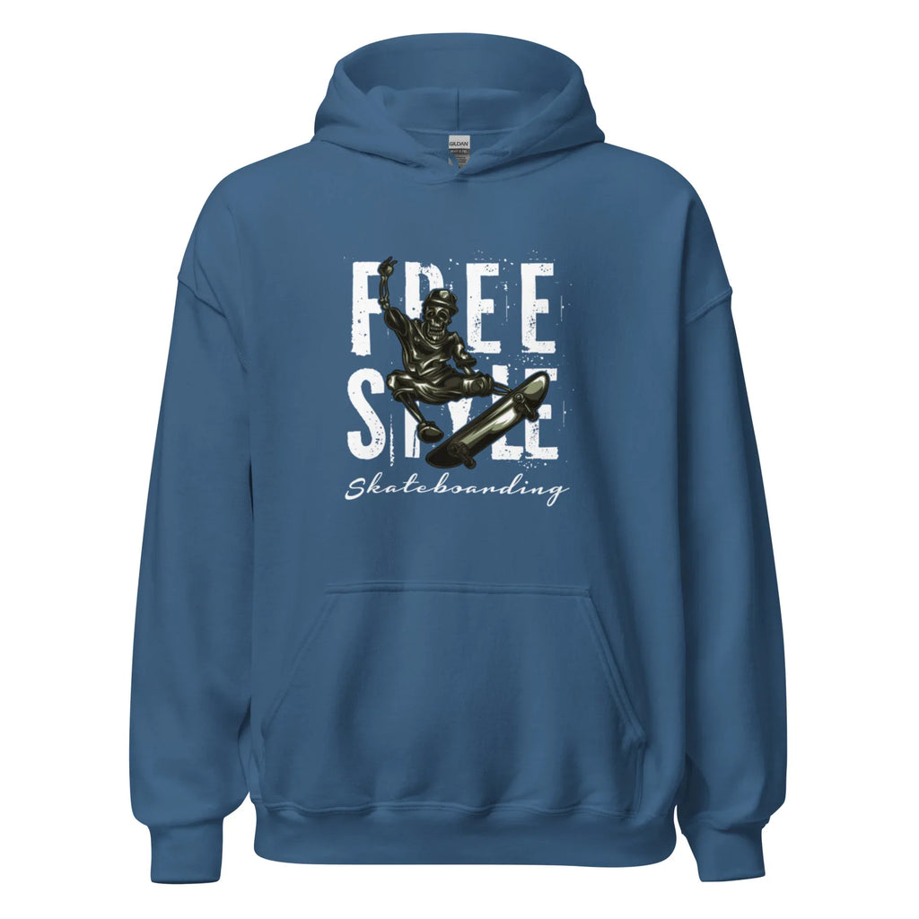 FREE STYLE SKATE VIBE men’s hoodie - Black / S - Printoo Shop - 9560204_5530
