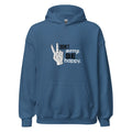 POSITIVE VIBES PEACE men’s hoodie - Indigo Blue / S - Printoo Shop - 4225008_5562