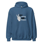 POSITIVE VIBES PEACE men’s hoodie - Indigo Blue / S - Printoo Shop - 4225008_5562