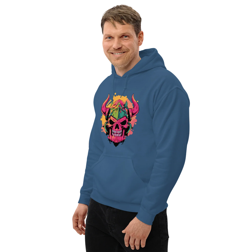 WAR SKULL HELMET men’s hoodie - Black / S - Printoo Shop - 8353013_5530