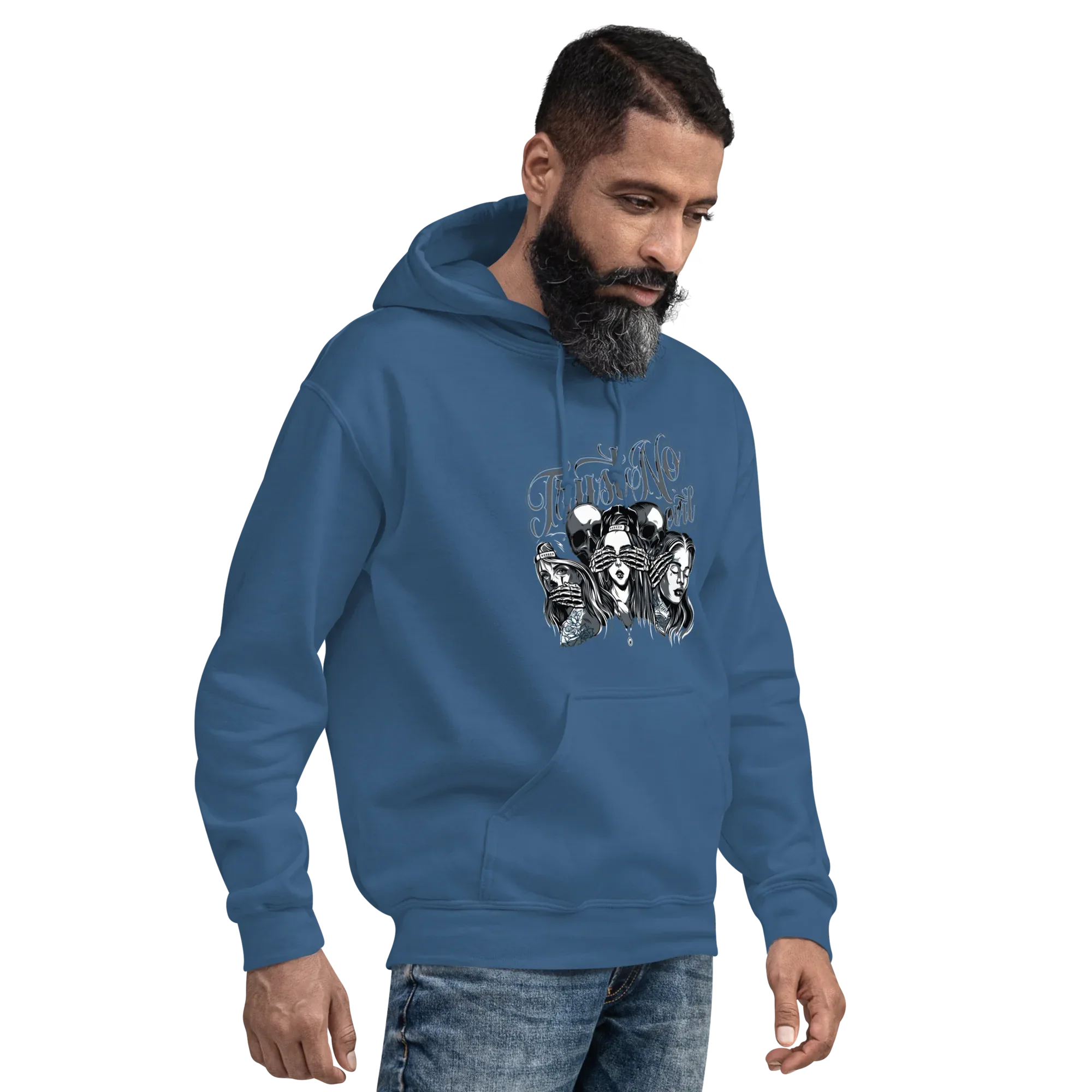 TRUST NO GIRL men’s hoodie - Black / S - Printoo Shop - 5464791_5530