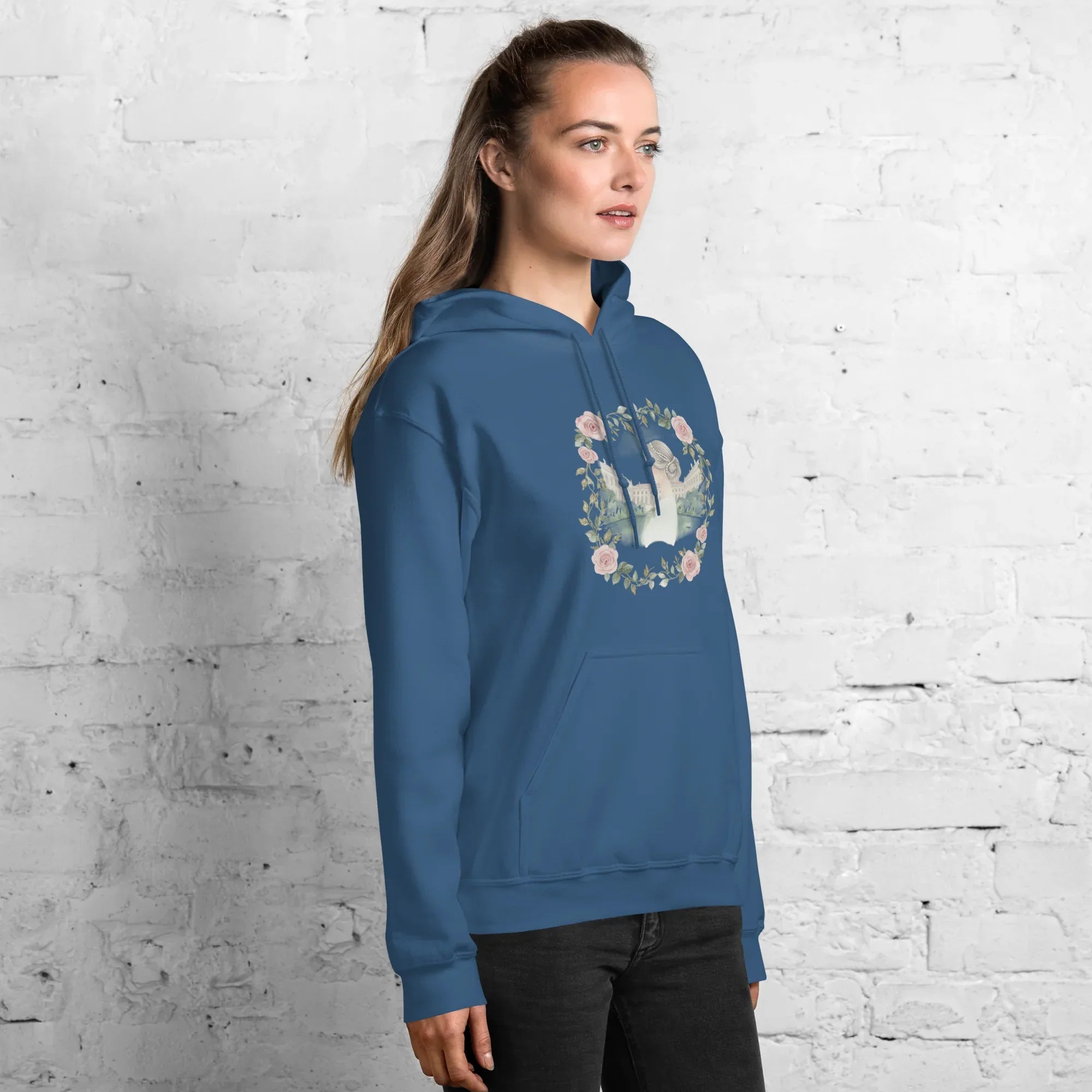 ROSENWREATH women’s hoodie - Dark Chocolate / S - Printoo Shop - 1676292_5554