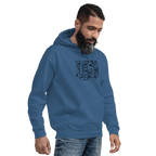 DOODLE VIBES men’s hoodie - Indigo Blue / S - Printoo Shop - 2889554_5562