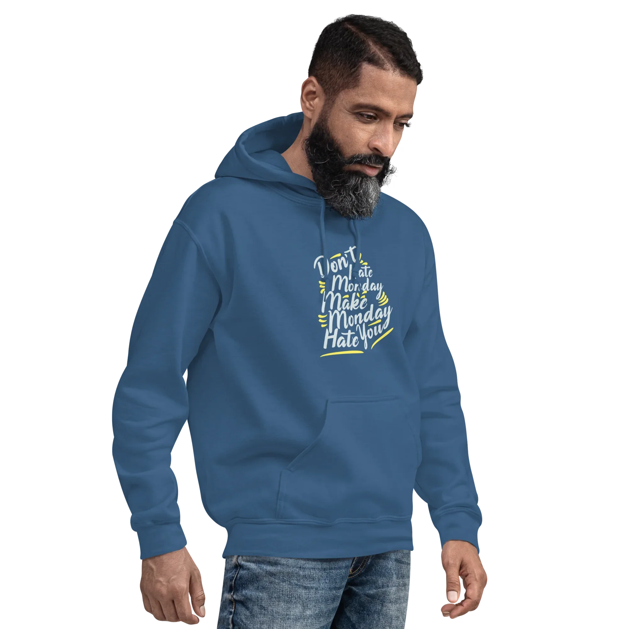 MONDAY WARRIOR men’s hoodie - Black / S - Printoo Shop - 9952326_5530