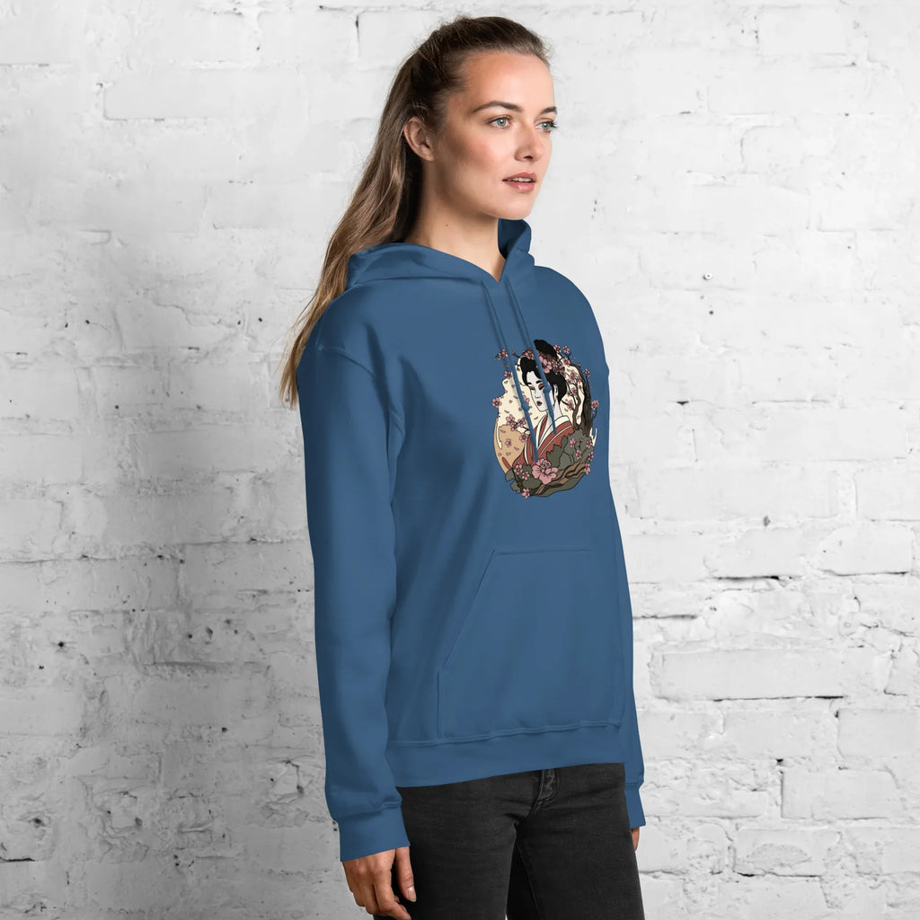 ELEGANT GEISHA ART women’s hoodie - Black / S - Printoo Shop - 4640644_5530