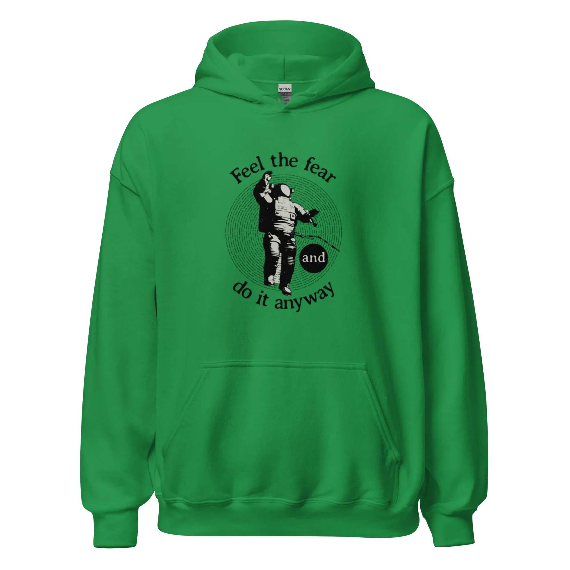 FEEL THE FEAR men’s hoodie - Red / S - Printoo Shop - 8875217_5538