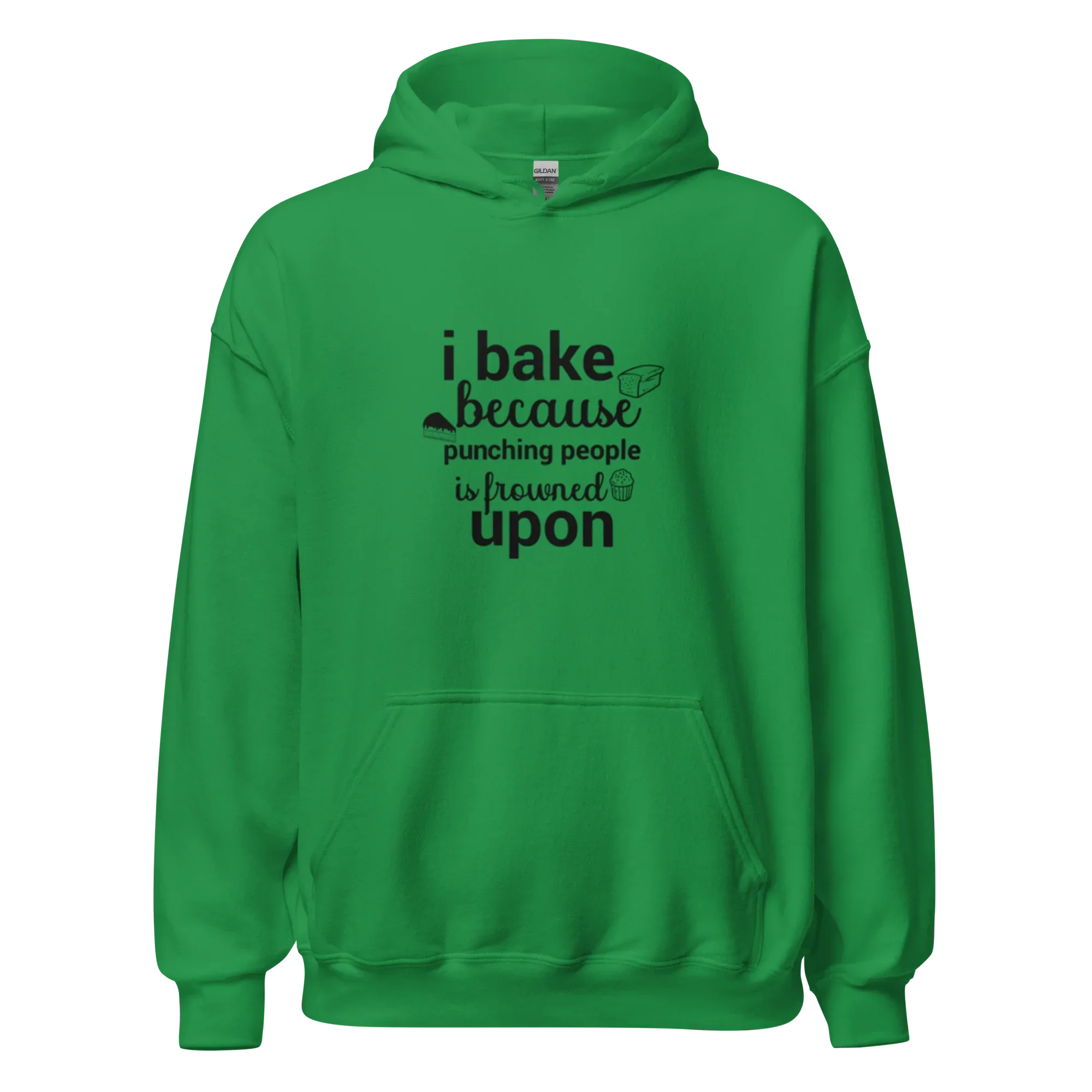 BAKE THERAPY men’s hoodie - Indigo Blue / S - Printoo Shop - 2973079_5562