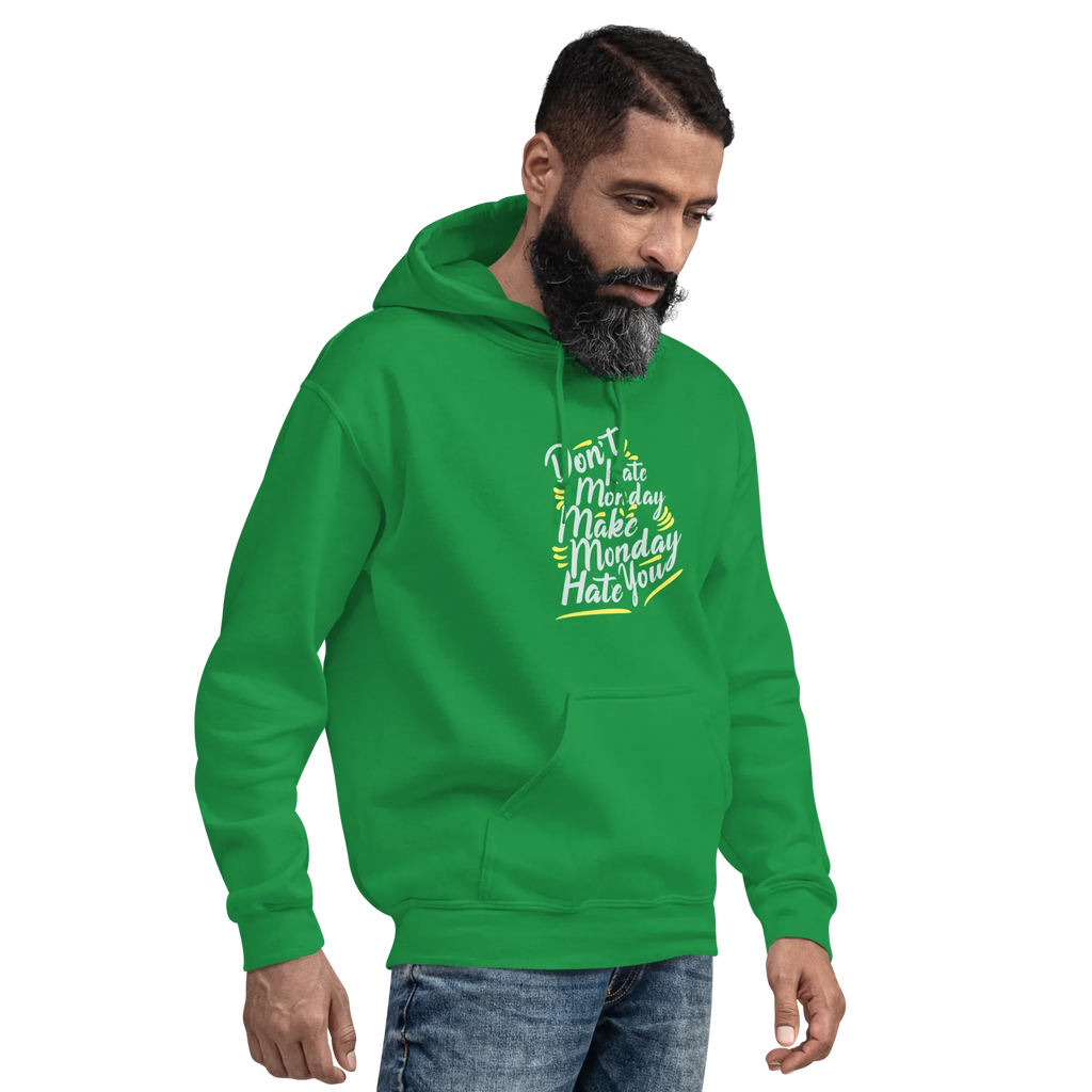 MONDAY WARRIOR men’s hoodie - Black / S - Printoo Shop - 9952326_5530