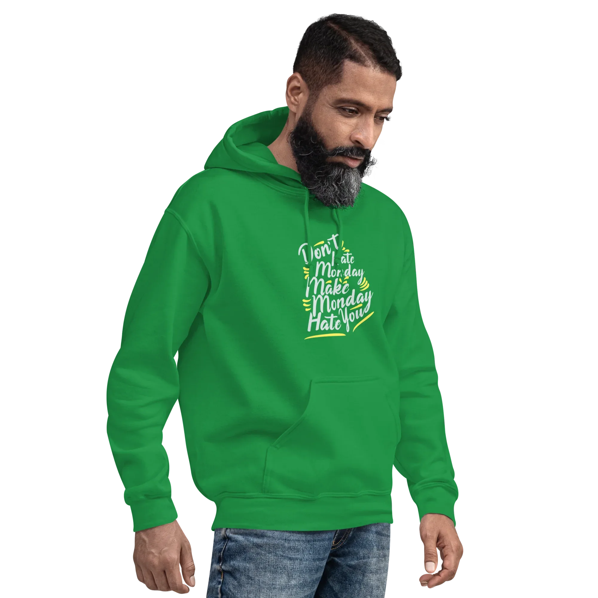 MONDAY WARRIOR men’s hoodie - Black / S - Printoo Shop - 9952326_5530