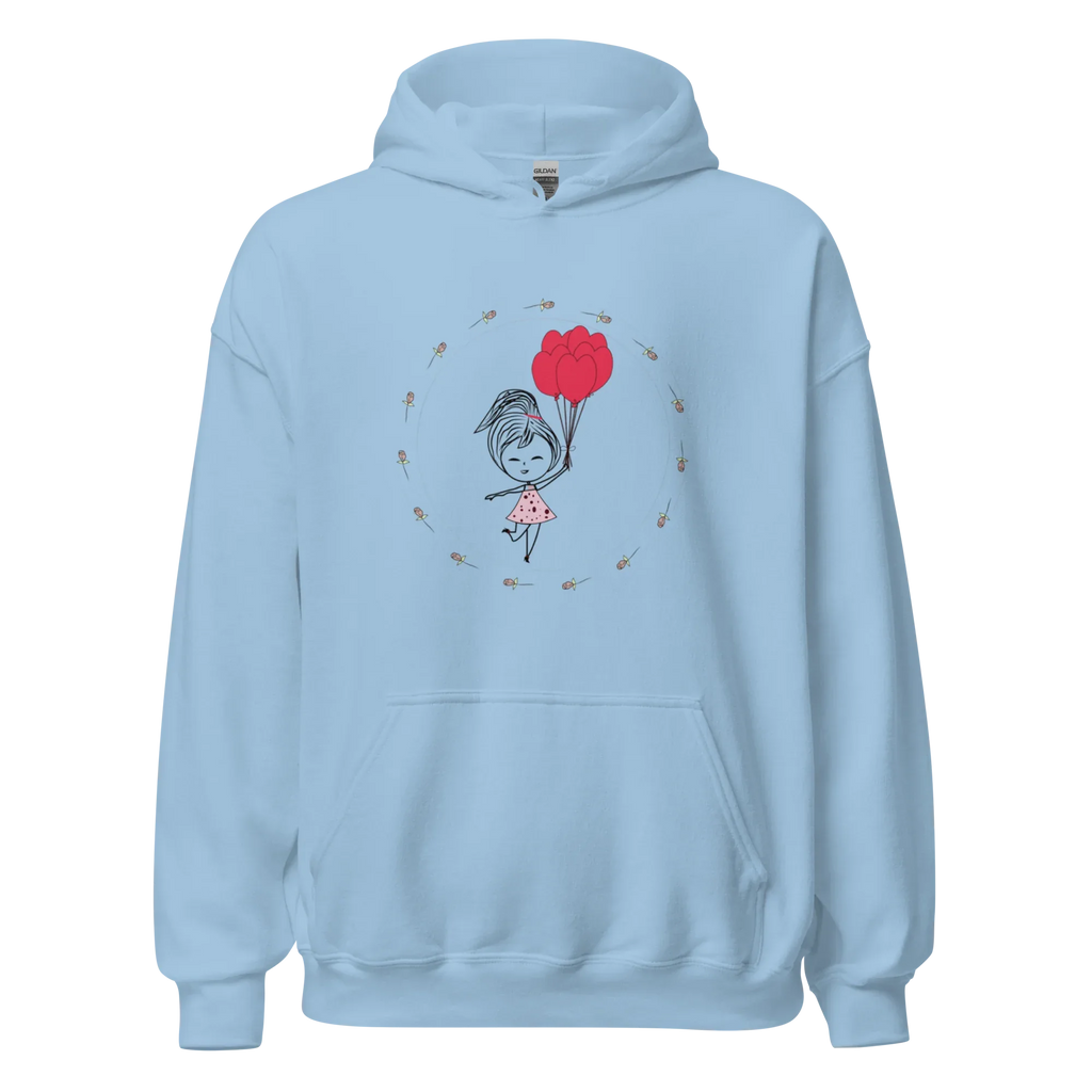 HEART BALLOONS women’s hoodie - Heliconia / S - Printoo Shop - 2197302_22257