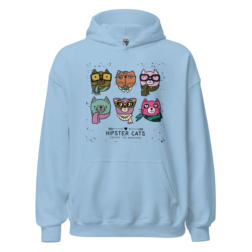 HIPSTER CATS women’s hoodie - Red / S - Printoo Shop - 4118911_5538