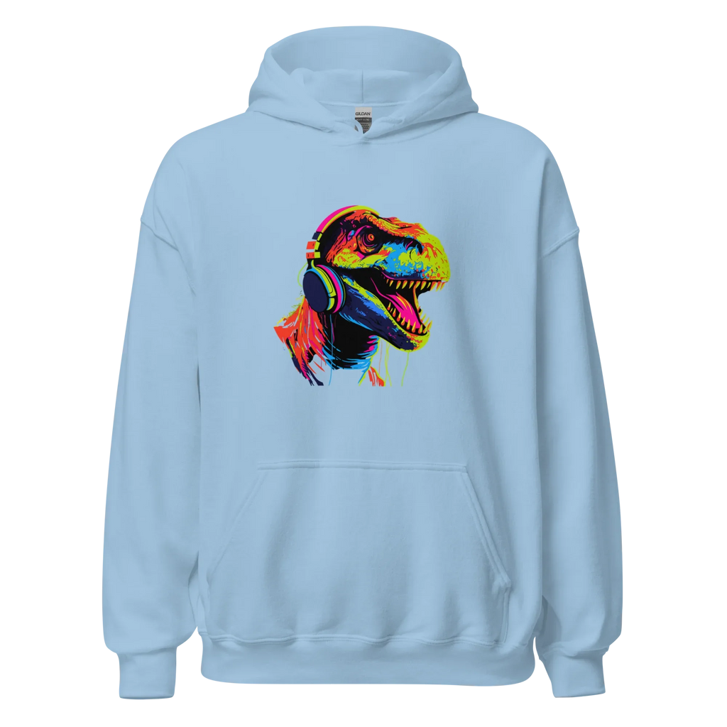 NEON REX women’s hoodie - Red / S - Printoo Shop - 3570263_5538