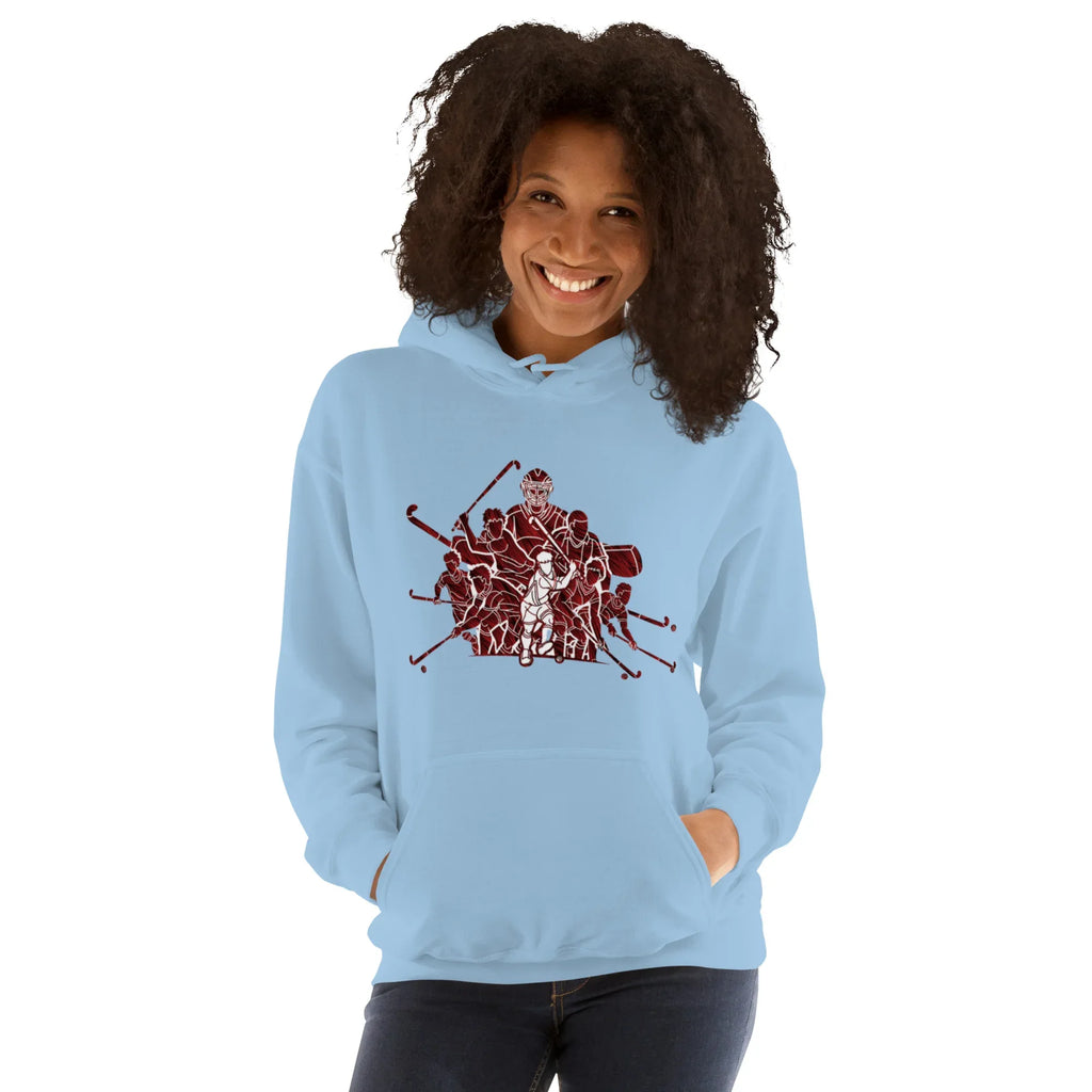 HOCKEY TEAM SPIRIT women’s hoodie - Heliconia / S - Printoo Shop - 5745790_22257