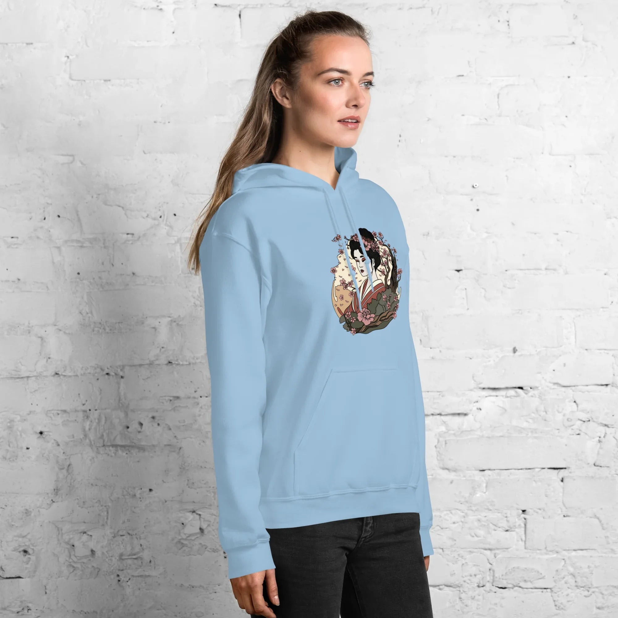 ELEGANT GEISHA ART women’s hoodie - Black / S - Printoo Shop - 4640644_5530