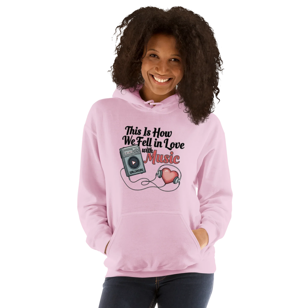 Cassette Love women’s hoodie - Heliconia / S - Printoo Shop - 5232900_22257