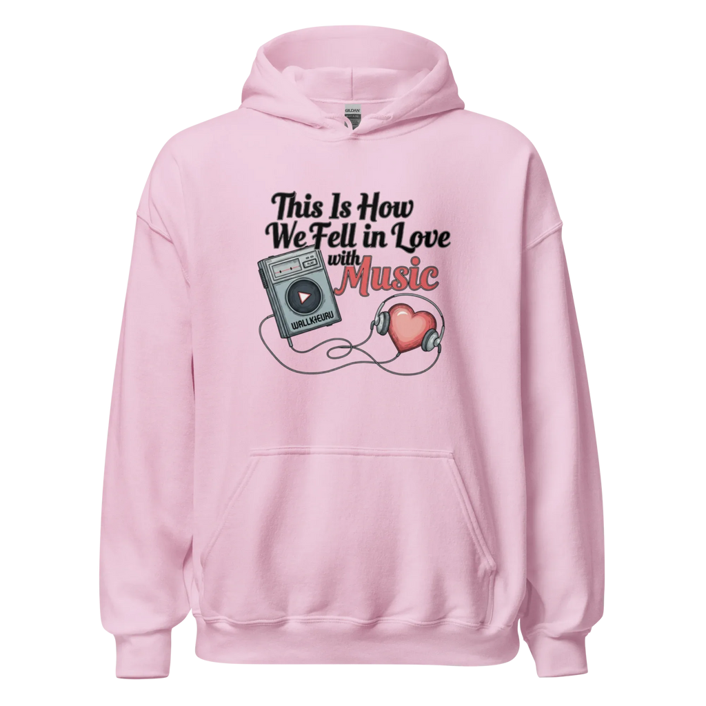 Cassette Love women’s hoodie - Heliconia / S - Printoo Shop - 5232900_22257
