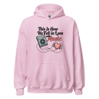 Cassette Love women’s hoodie - Heliconia / S - Printoo Shop - 5232900_22257