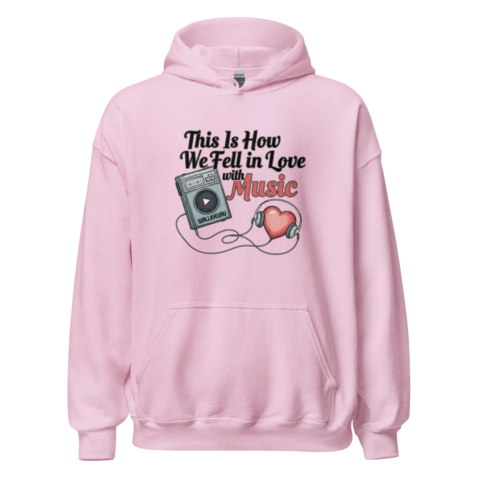 Cassette Love women’s hoodie - Heliconia / S - Printoo Shop - 5232900_22257