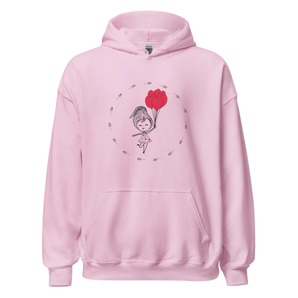 HEART BALLOONS women’s hoodie - Heliconia / S - Printoo Shop - 2197302_22257