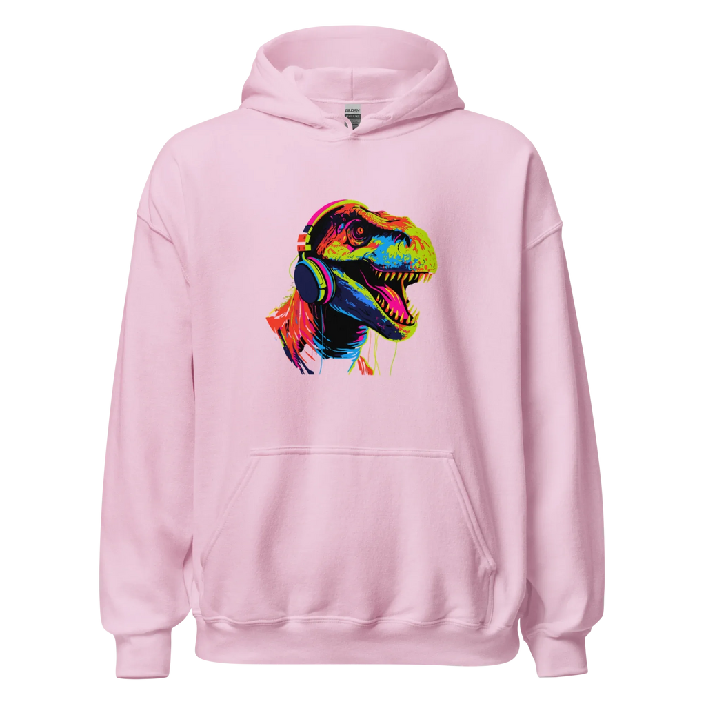 NEON REX women’s hoodie - Red / S - Printoo Shop - 3570263_5538