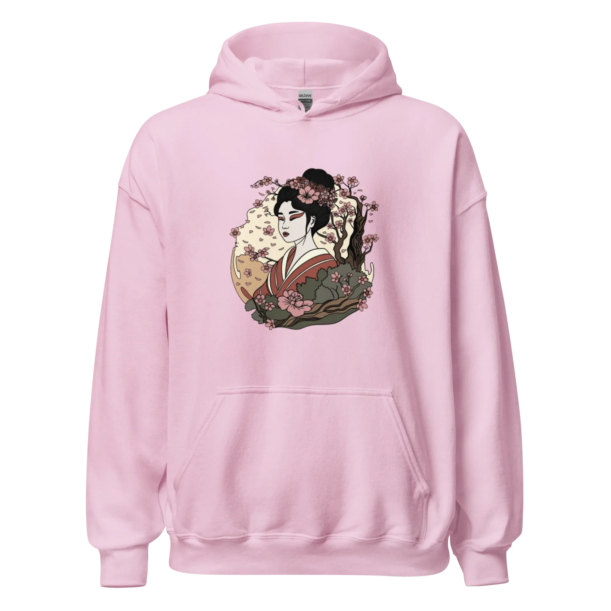 ELEGANT GEISHA ART women’s hoodie - Black / S - Printoo Shop - 4640644_5530
