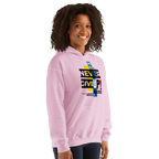 NEVER GIVE UP women’s hoodie - Heliconia / S - Printoo Shop - 2012201_22257