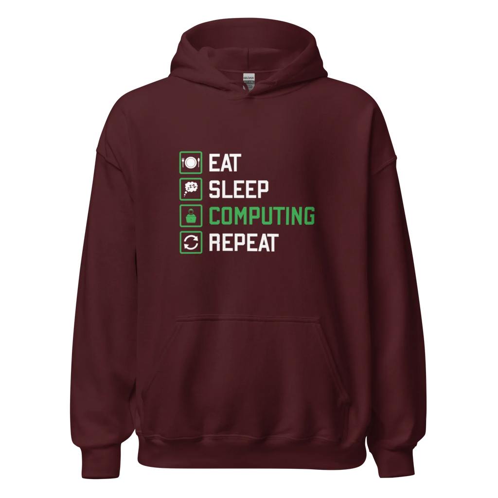 COMPUTING men’s hoodie - Black / S - Printoo Shop - 1408949_5530