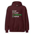 COMPUTING men’s hoodie - Black / S - Printoo Shop - 1408949_5530