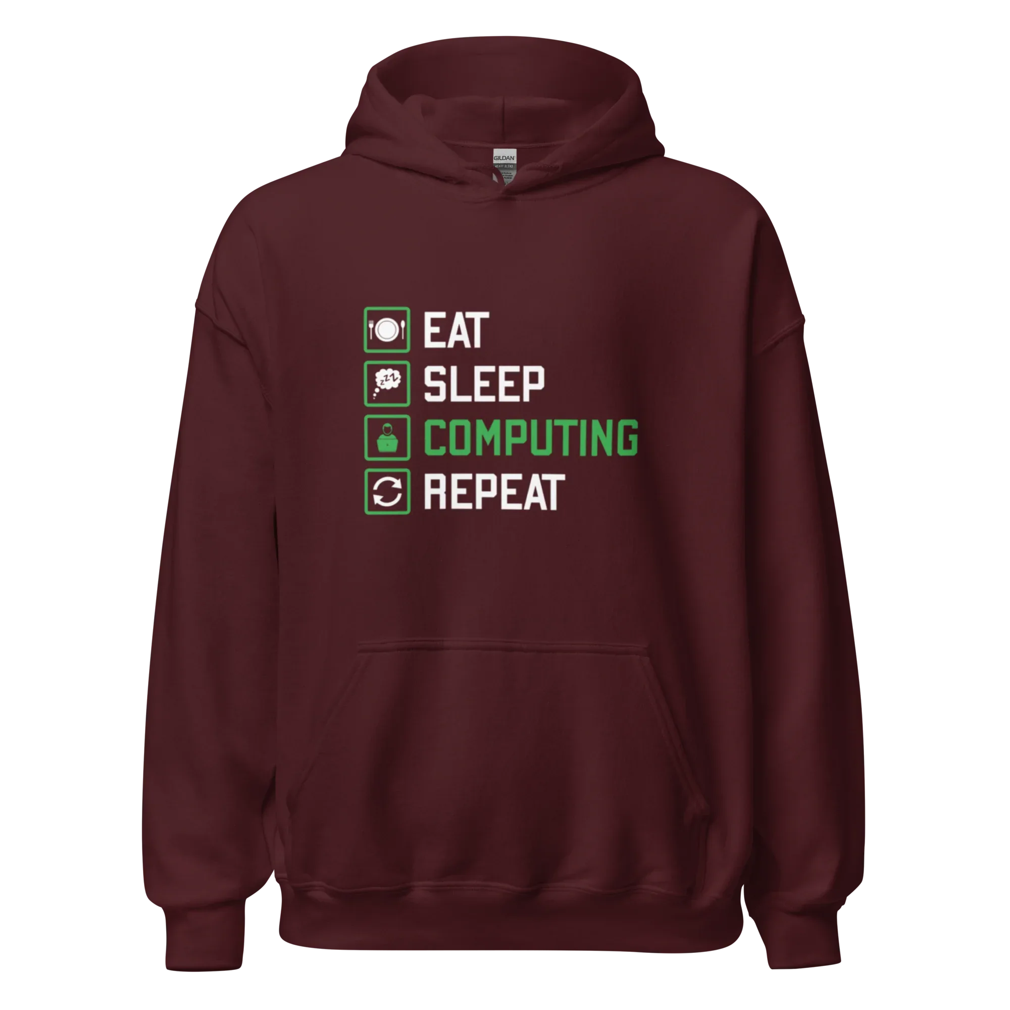 COMPUTING men’s hoodie - Black / S - Printoo Shop - 1408949_5530