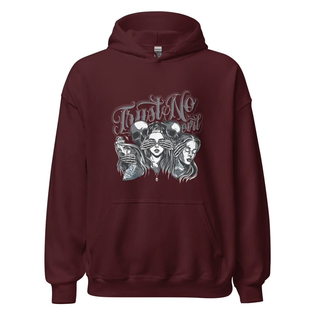 TRUST NO GIRL men’s hoodie - Black / S - Printoo Shop - 5464791_5530