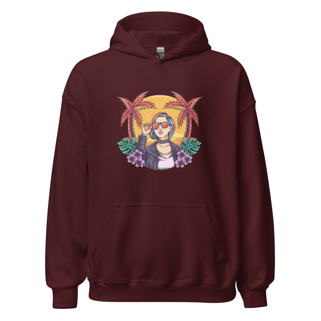 RELAXED COOL women’s hoodie - Black / S - Printoo Shop - 9602728_5530