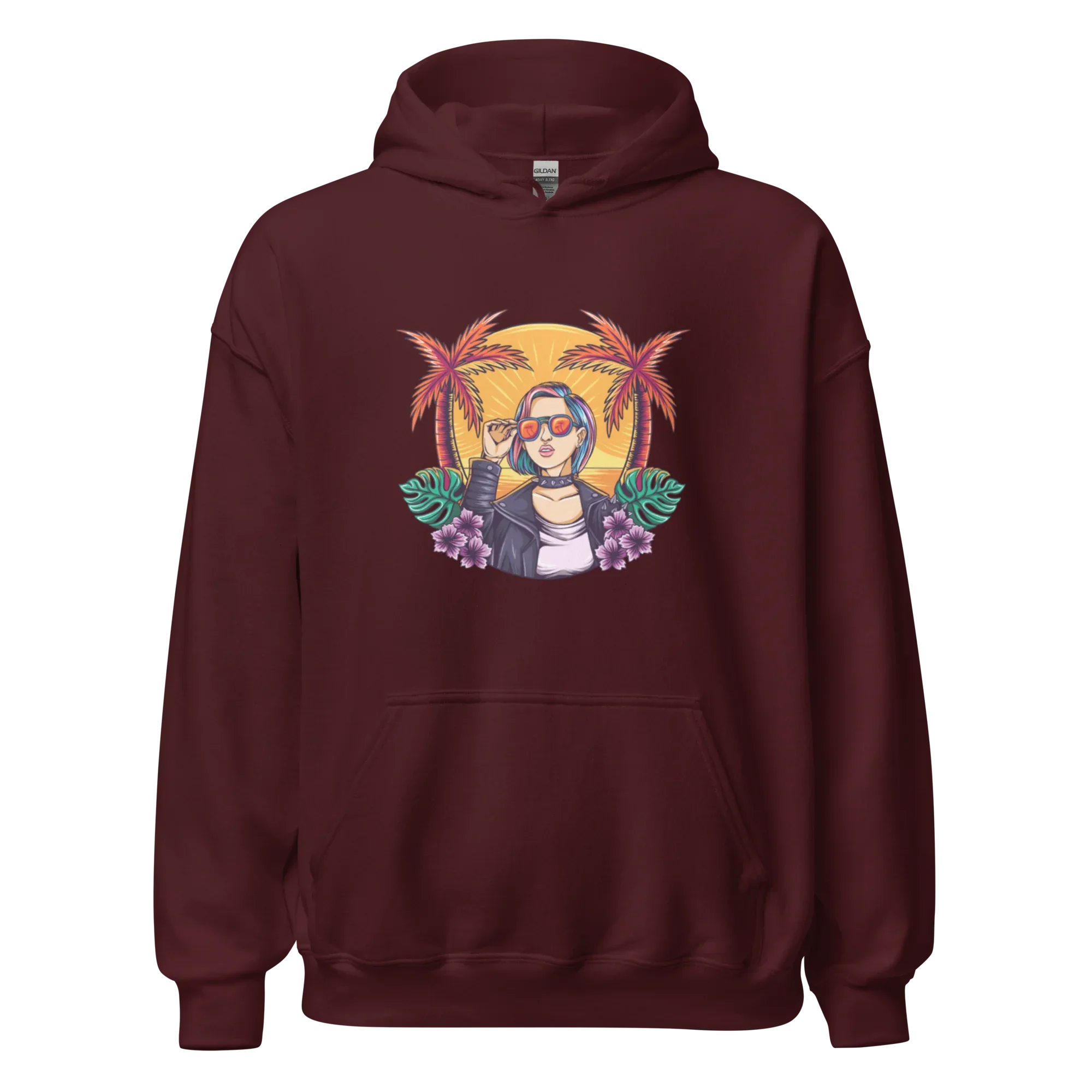 RELAXED COOL women’s hoodie - Black / S - Printoo Shop - 9602728_5530