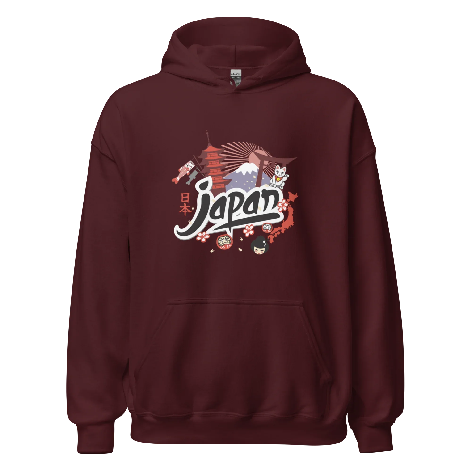 JAPAN HERITAGE ART men’s hoodie - Black / S - Printoo Shop - 5082761_5530