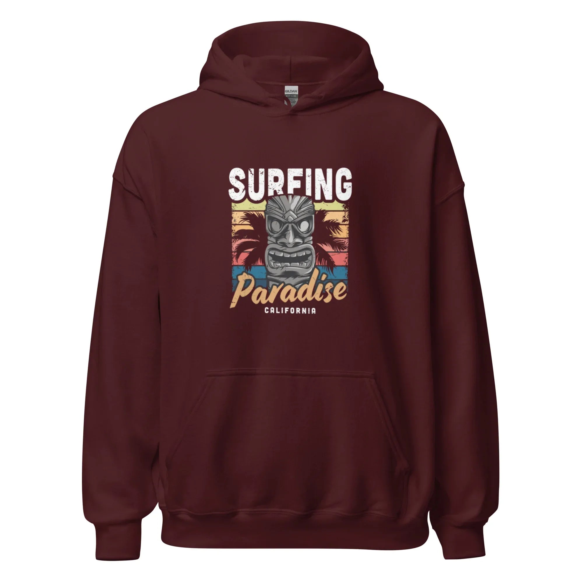 SURFING PARADISE men’s hoodie - Black / S - Printoo Shop - 4663725_5530