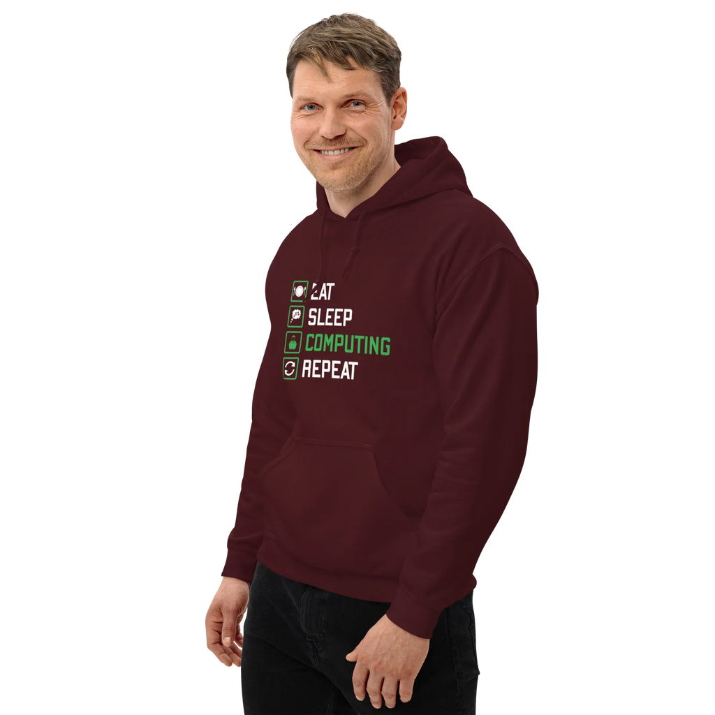 COMPUTING men’s hoodie - Black / S - Printoo Shop - 1408949_5530