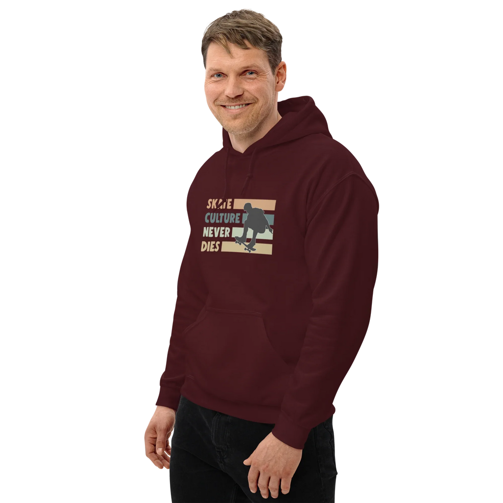 SKATE CULTURE NEVER DIES men’s hoodie - Black / S - Printoo Shop - 7913120_5530