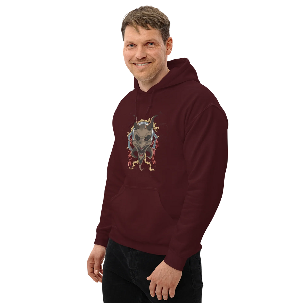 CHAINED DEMON AUDIO men’s hoodie - Black / S - Printoo Shop - 5490959_5530