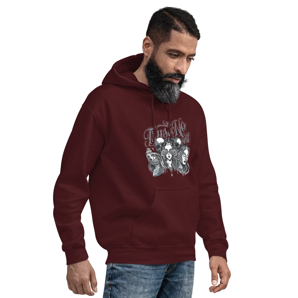 TRUST NO GIRL men’s hoodie - Black / S - Printoo Shop - 5464791_5530