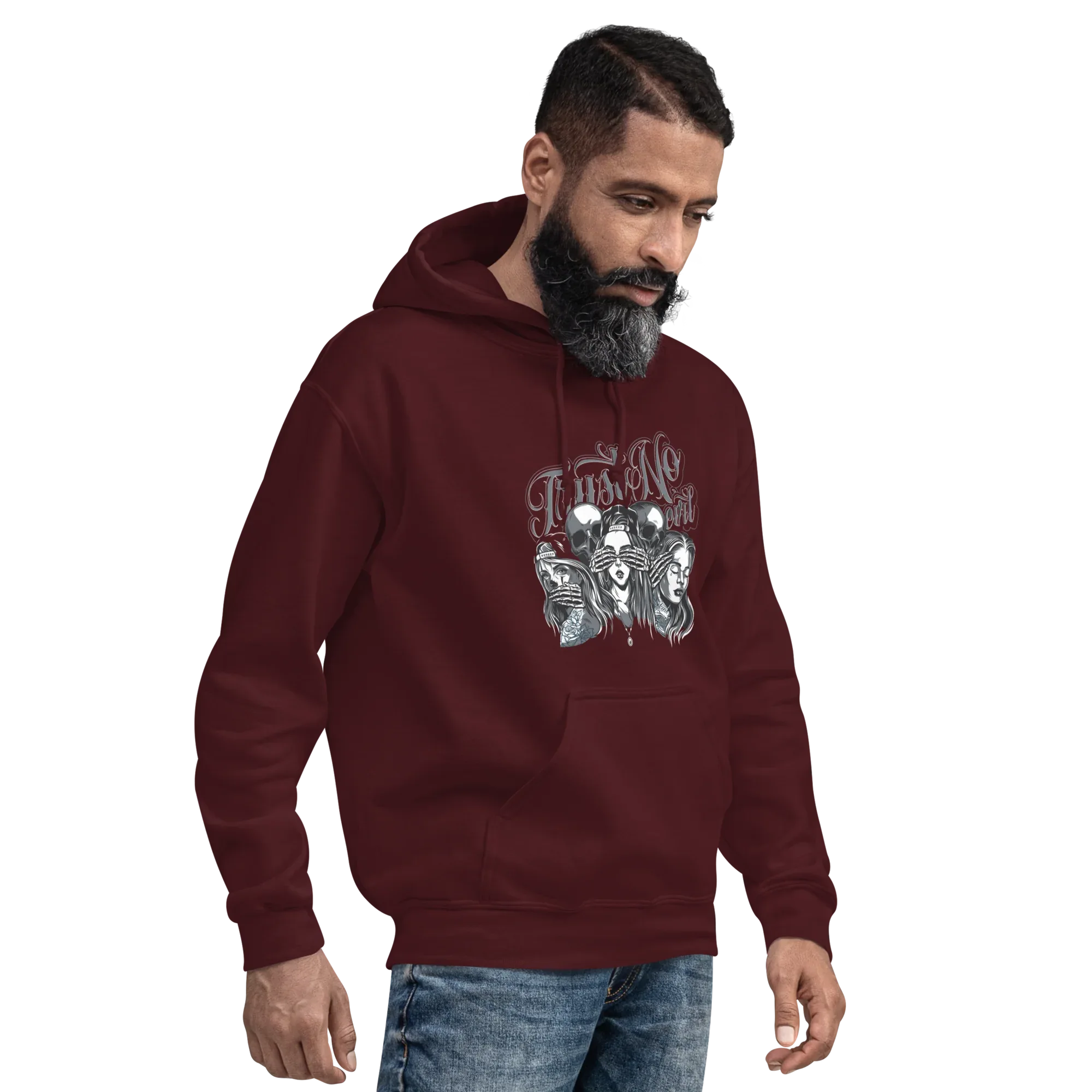 TRUST NO GIRL men’s hoodie - Black / S - Printoo Shop - 5464791_5530