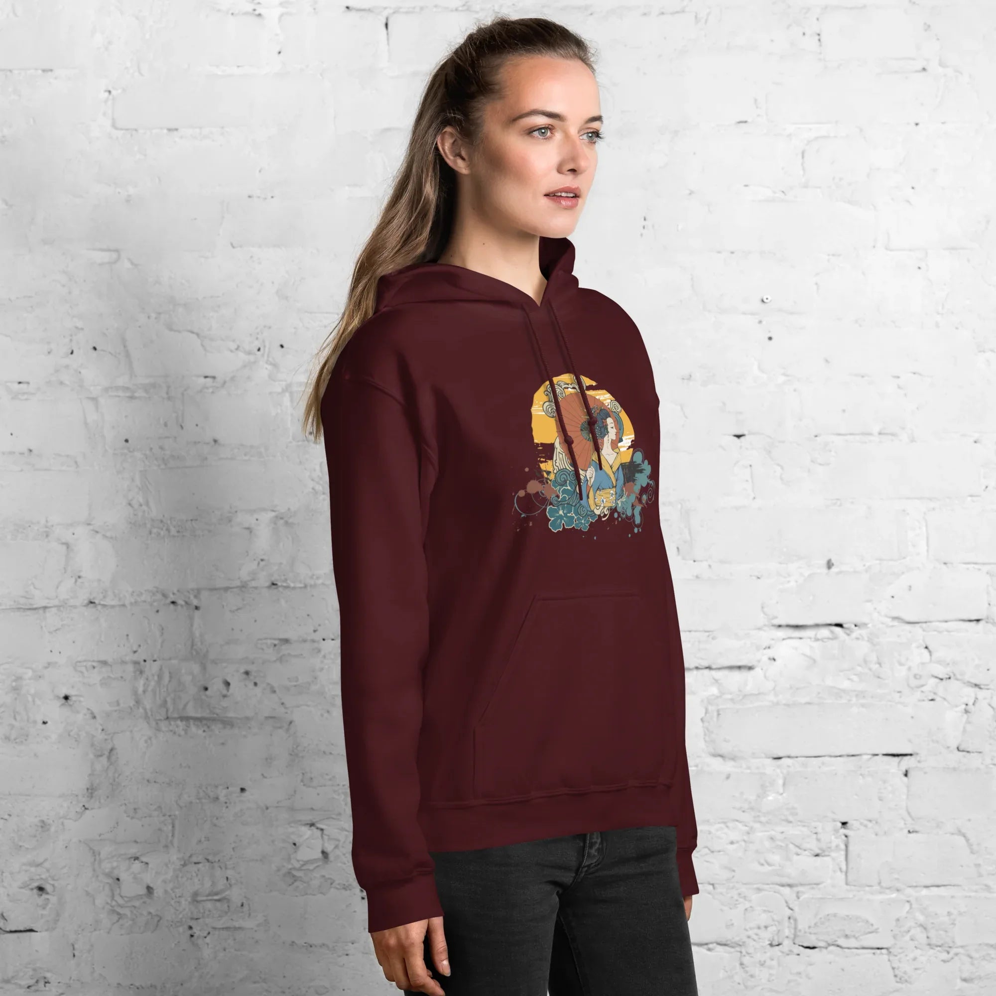 BEAUTY IN BLOOM women’s hoodie - Black / S - Printoo Shop - 7184418_5530