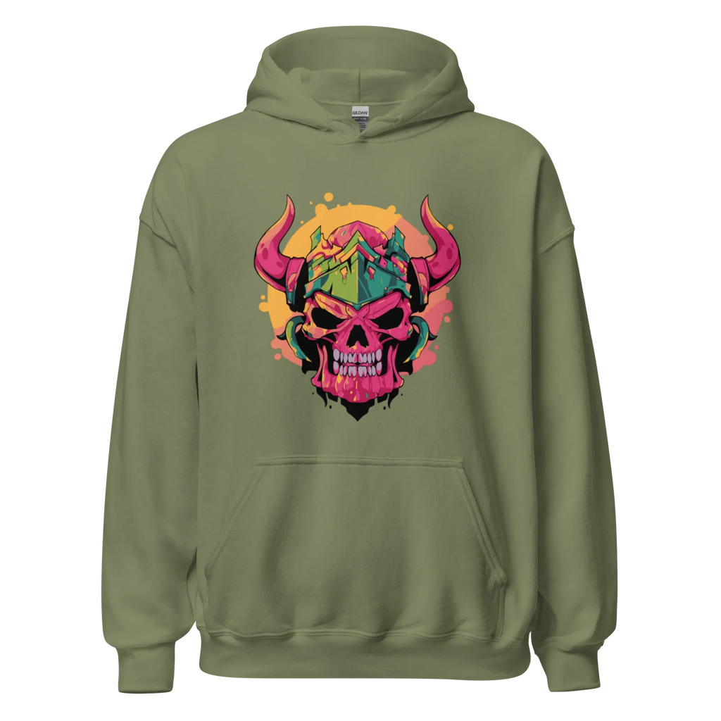WAR SKULL HELMET men’s hoodie - Black / S - Printoo Shop - 8353013_5530