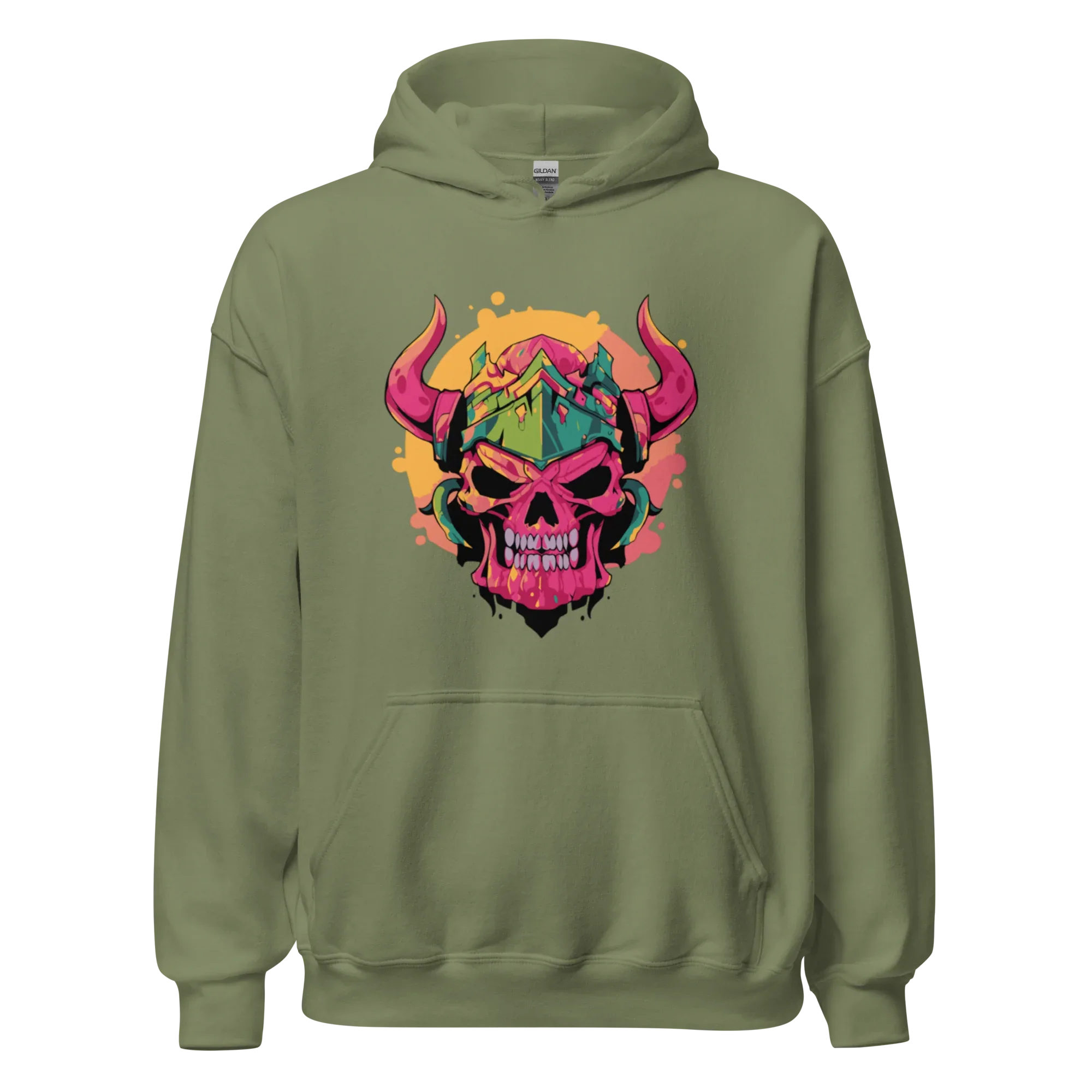 WAR SKULL HELMET men’s hoodie - Black / S - Printoo Shop - 8353013_5530