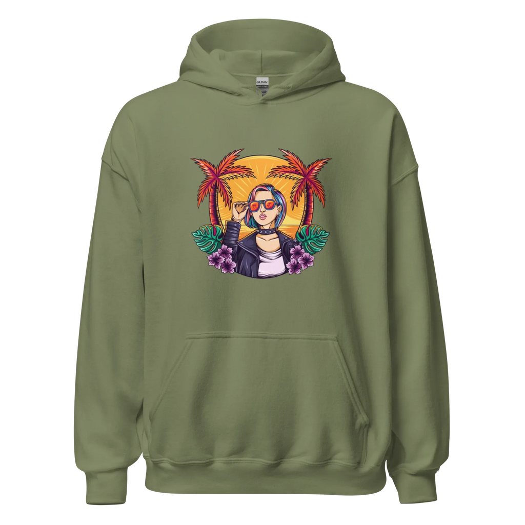 RELAXED COOL women’s hoodie - Black / S - Printoo Shop - 9602728_5530